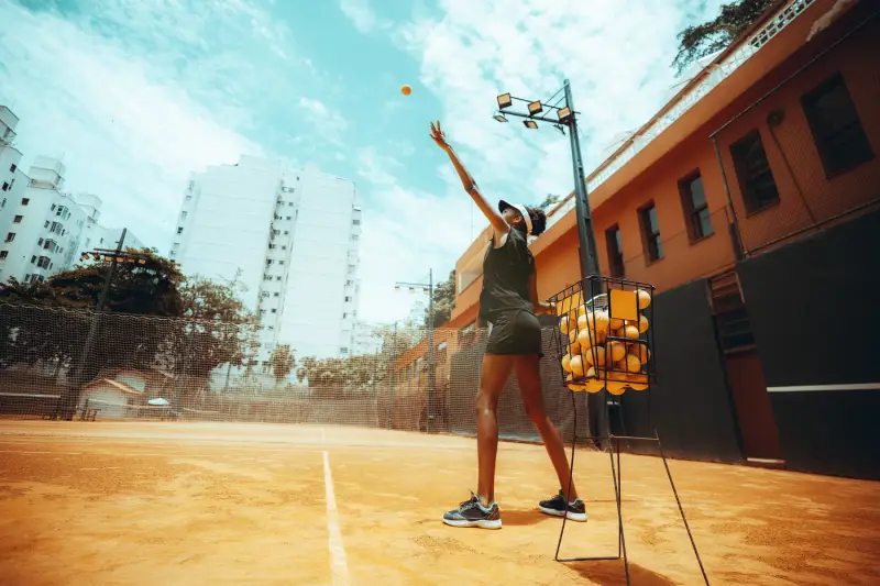 training-on-a-tennis-court